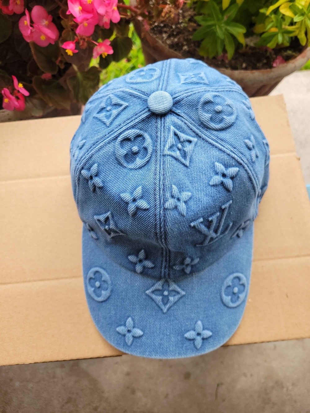 Louis Vuitton Denim Blue Monogram Denim Baseball Hat - Picture 5 of 8
